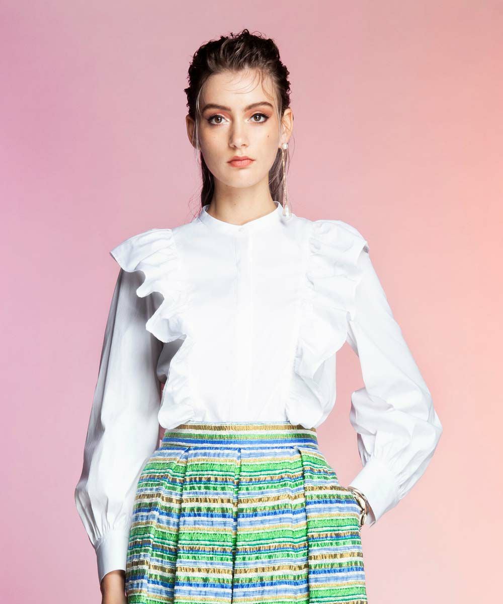 ダブルスタンダードクロージング　ジョーゼットブラウス DOUBLE STANDARD CLOTHING｜ダブル スタンダード クロージング
