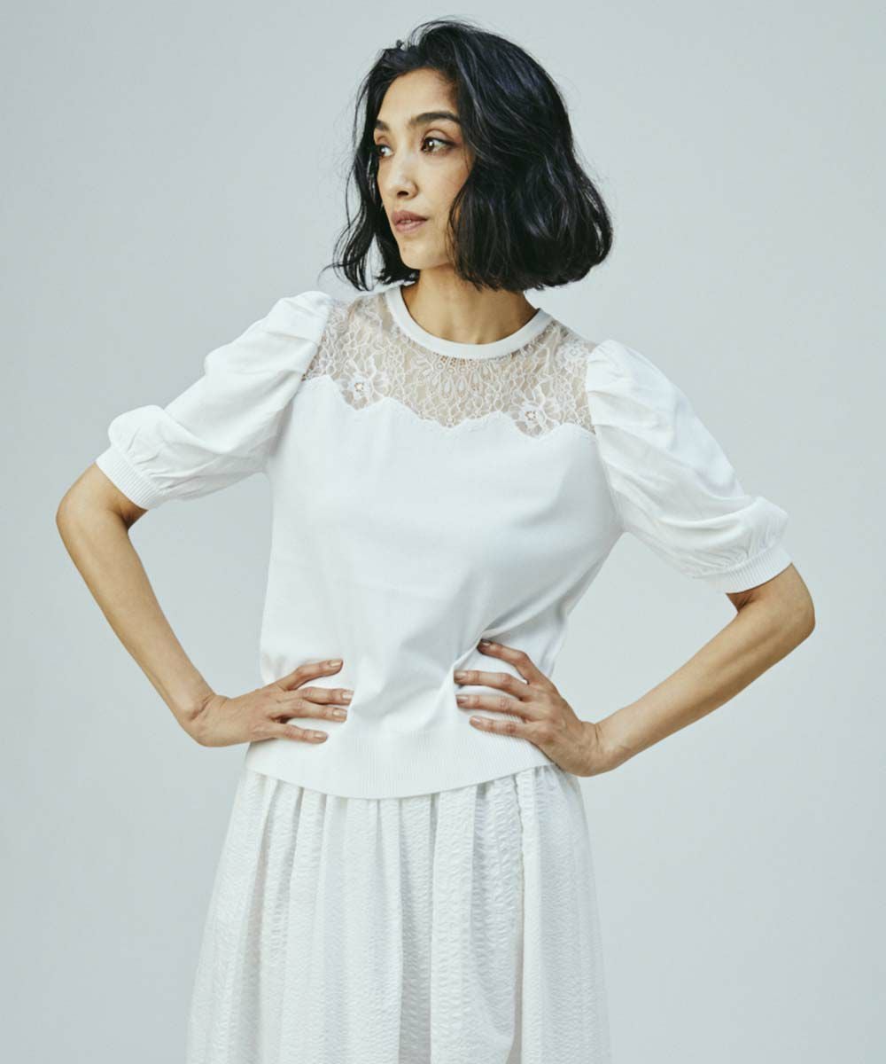 sov トップス Sov. / ツイルドッキングフリルトップス TOPS Night STORE | ダブル