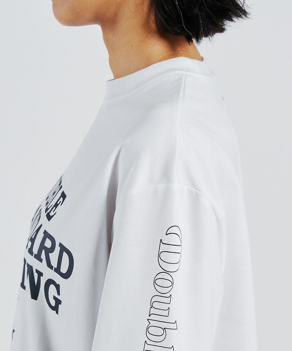 ダブルスタンダード　長袖Tシャツ ホワイト DSC / ビッグロゴロングTシャツ TOPS Night STORE | ダブル