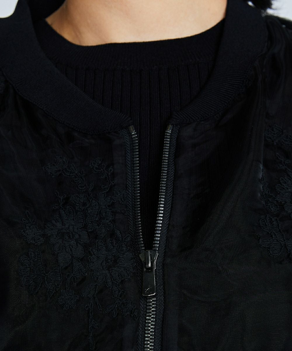 Sov. / 刺繍付きシースルーブルゾン TOPS Night STORE | ダブル