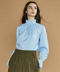 DSC /スタンドカラーフリルブラウス TOPS Night STORE | ダブル 