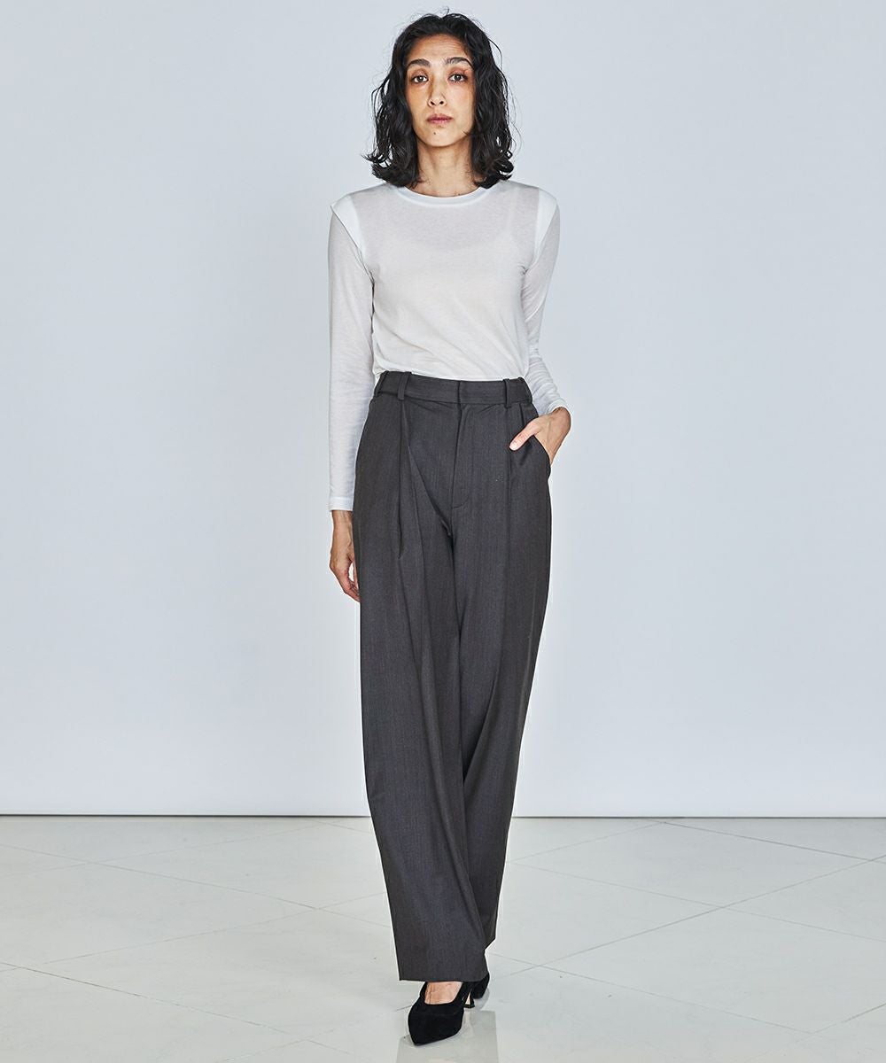 Sov. / Super120'sストレッチワイドパンツ BOTTOMS Night STORE Sov. / Super120'sストレッチワイドパンツ BOTTOMS Night STORE