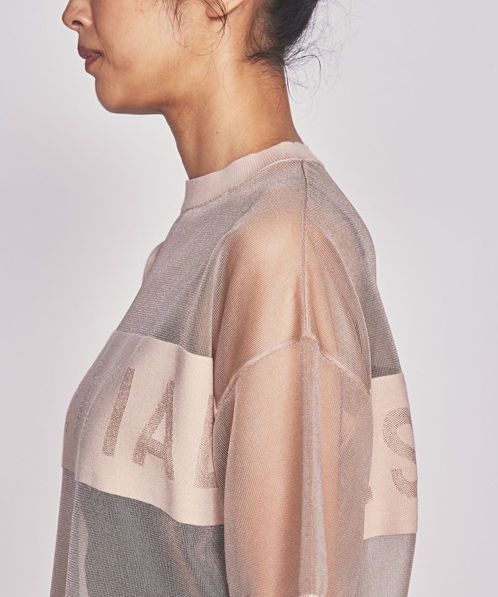 ESSENTIAL / シアーニットロゴTシャツ ESSENTIAL Night STORE | ダブル