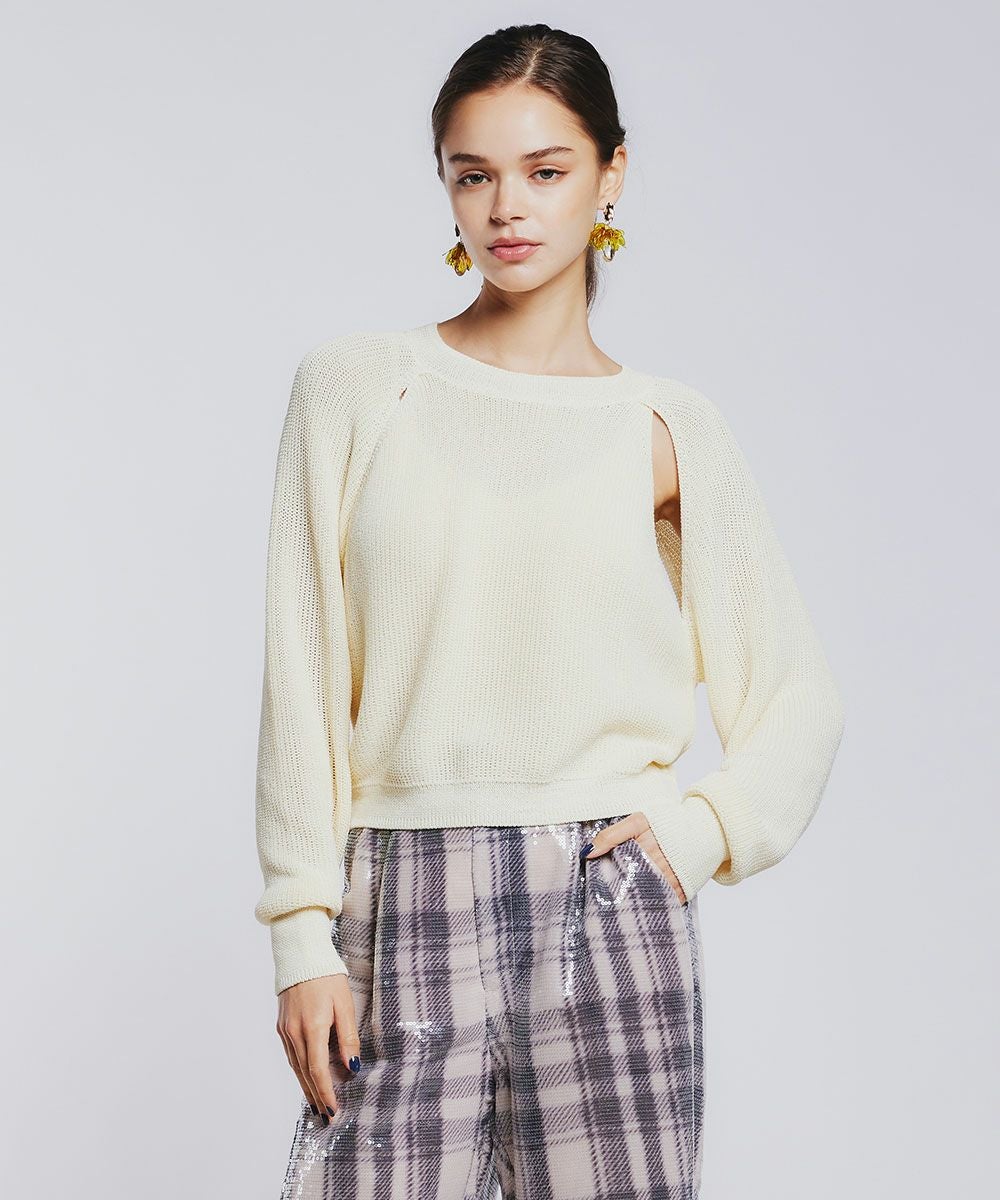 Sov. / カットアウトニットプルオーバー (SALE) TOPS Night STORE