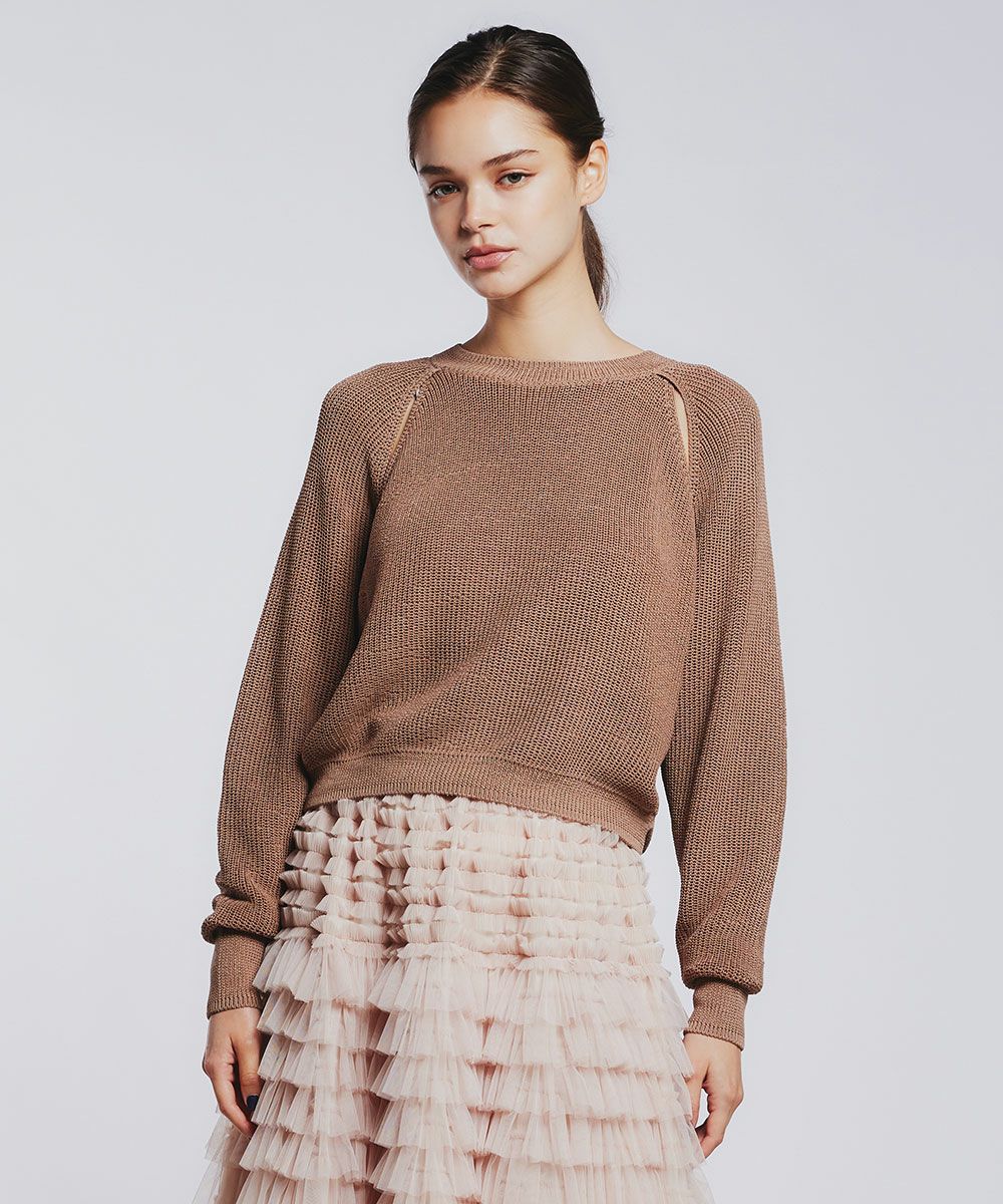 Sov. / カットアウトニットプルオーバー (SALE) TOPS Night STORE