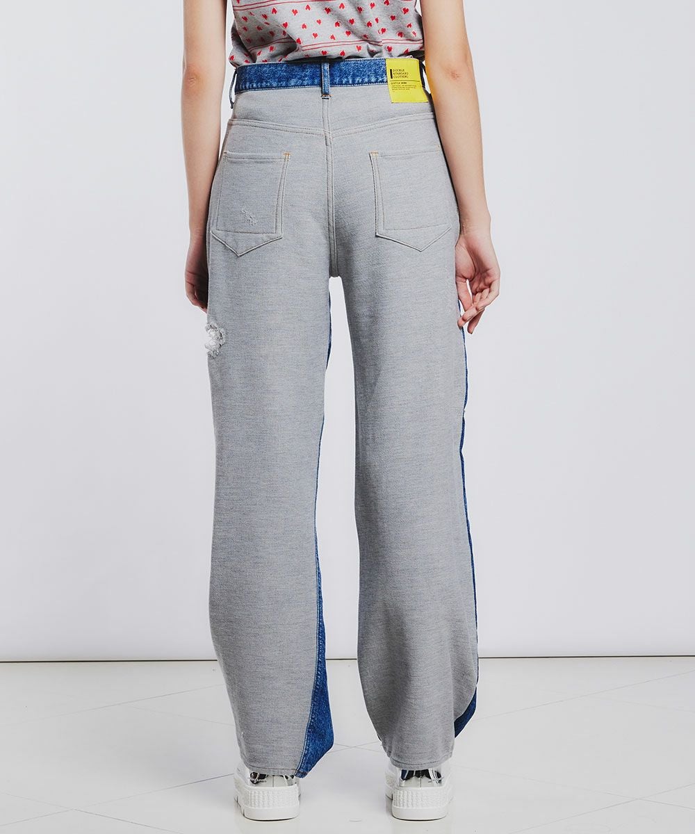 DSC / ニットドッキングデニムパンツ BOTTOMS Night STORE | ダブル