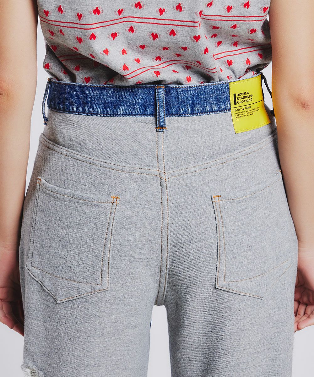 DOUBLE STANDARD CLOTHING ニットドッキングデニムパンツ DSC / ニットドッキングデニムパンツ BOTTOMS Night STORE | ダブル