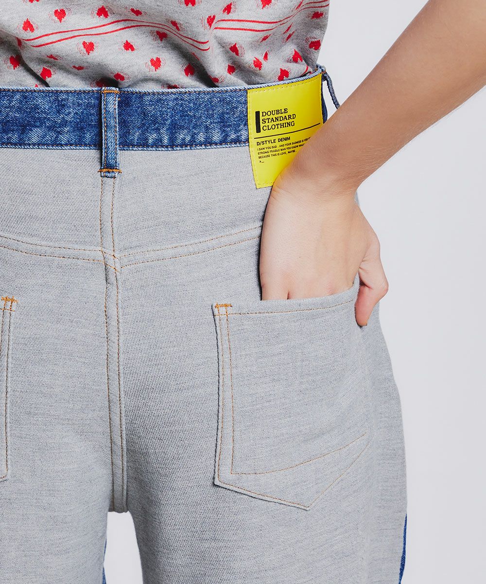 DOUBLE STANDARD CLOTHING ニットドッキングデニムパンツ DSC / ニットドッキングデニムパンツ BOTTOMS Night STORE | ダブル