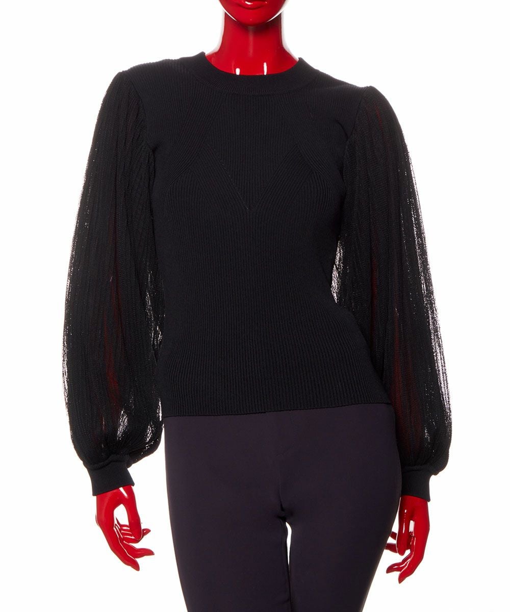 AKKO×Sov. / チュールバルーンスリーブニット（WEB限定）(SALE) TOPS