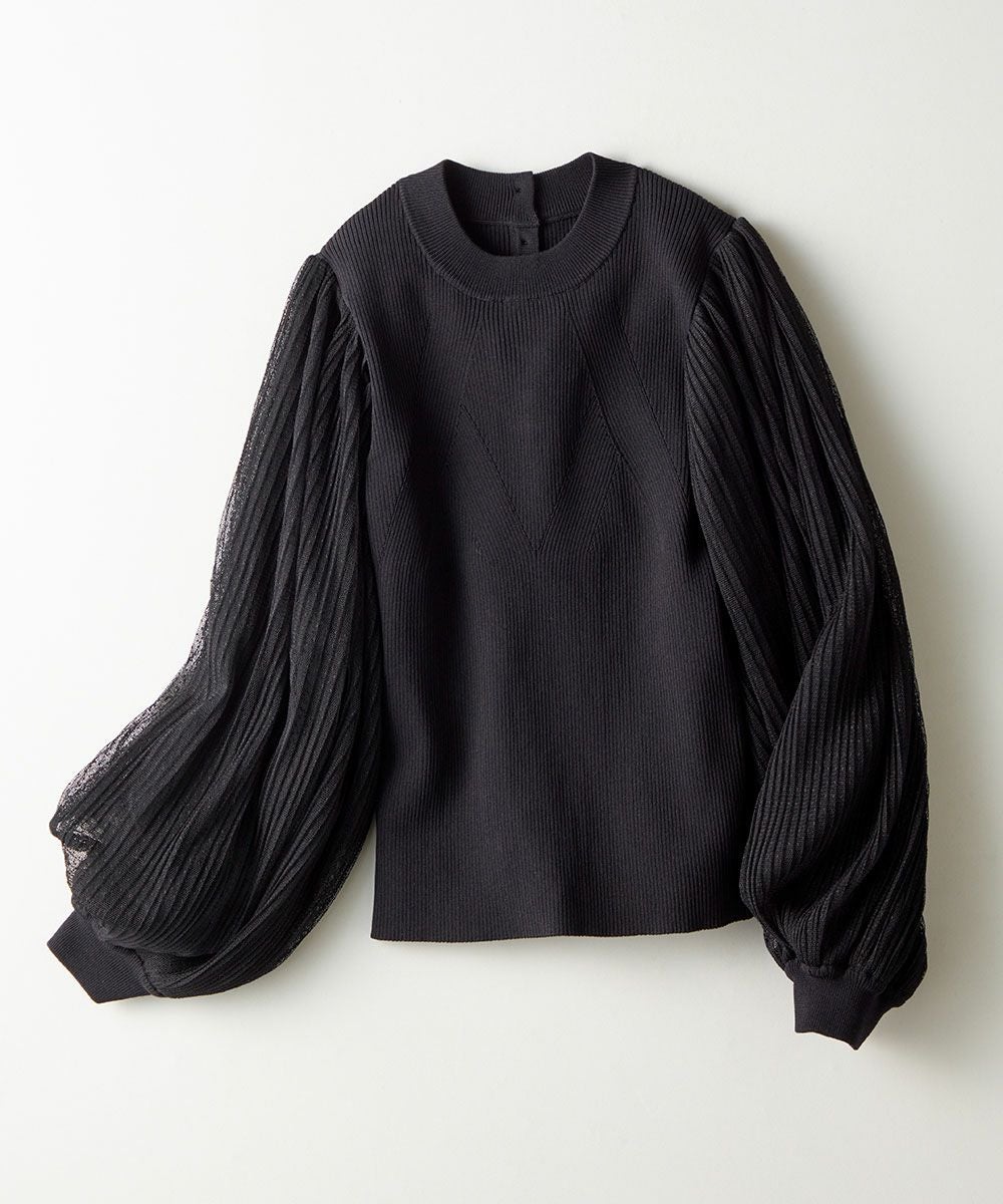 Sov. - Sov チュールニット♡ AKKO×Sov. / チュールバルーンスリーブニット（WEB限定）(SALE) TOPS