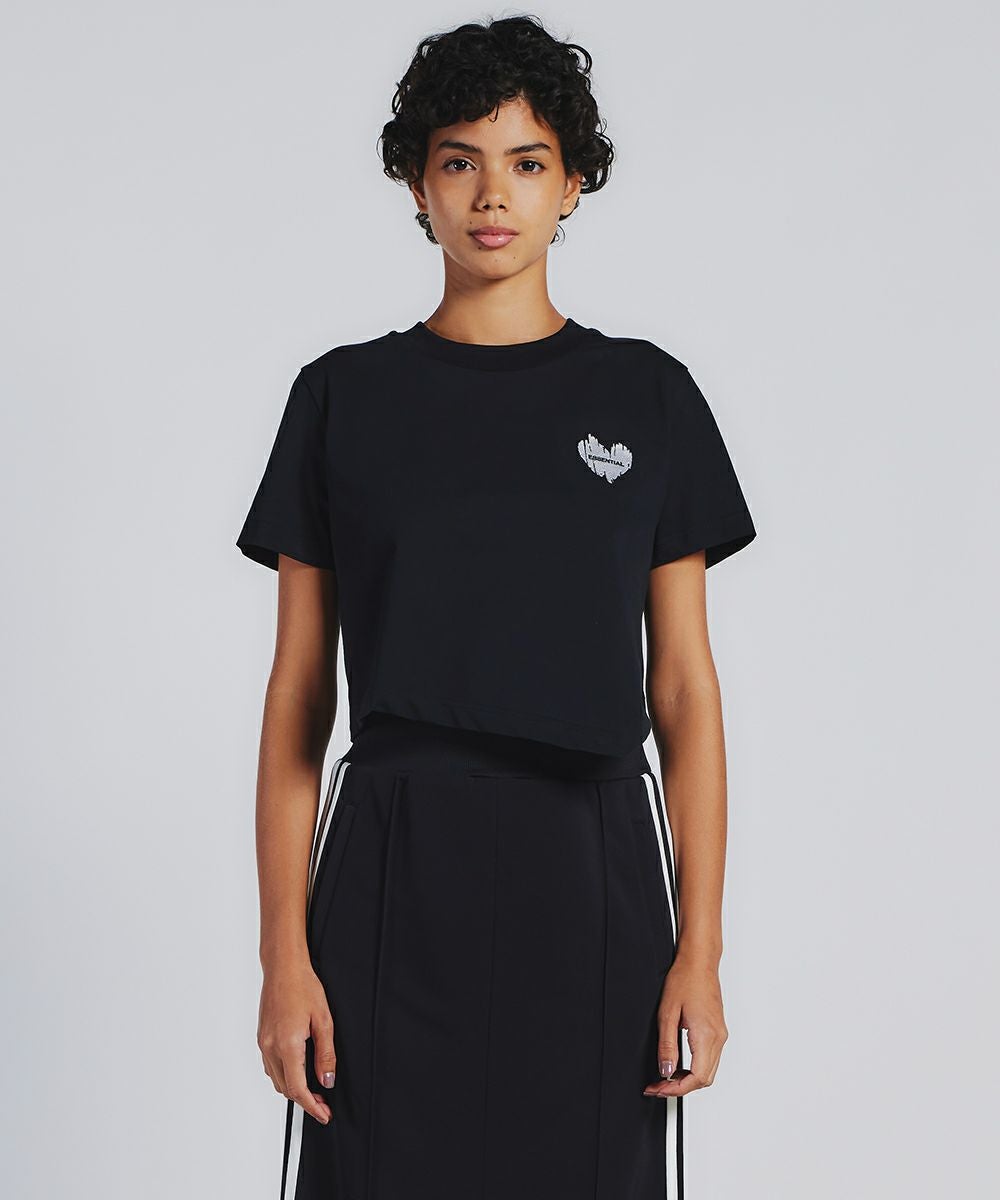ダブルスタンダードクロージング エッセンシャル ショートTシャツ　ブラック TOPS | Night STORE | ダブルスタンダードクロージング公式通販