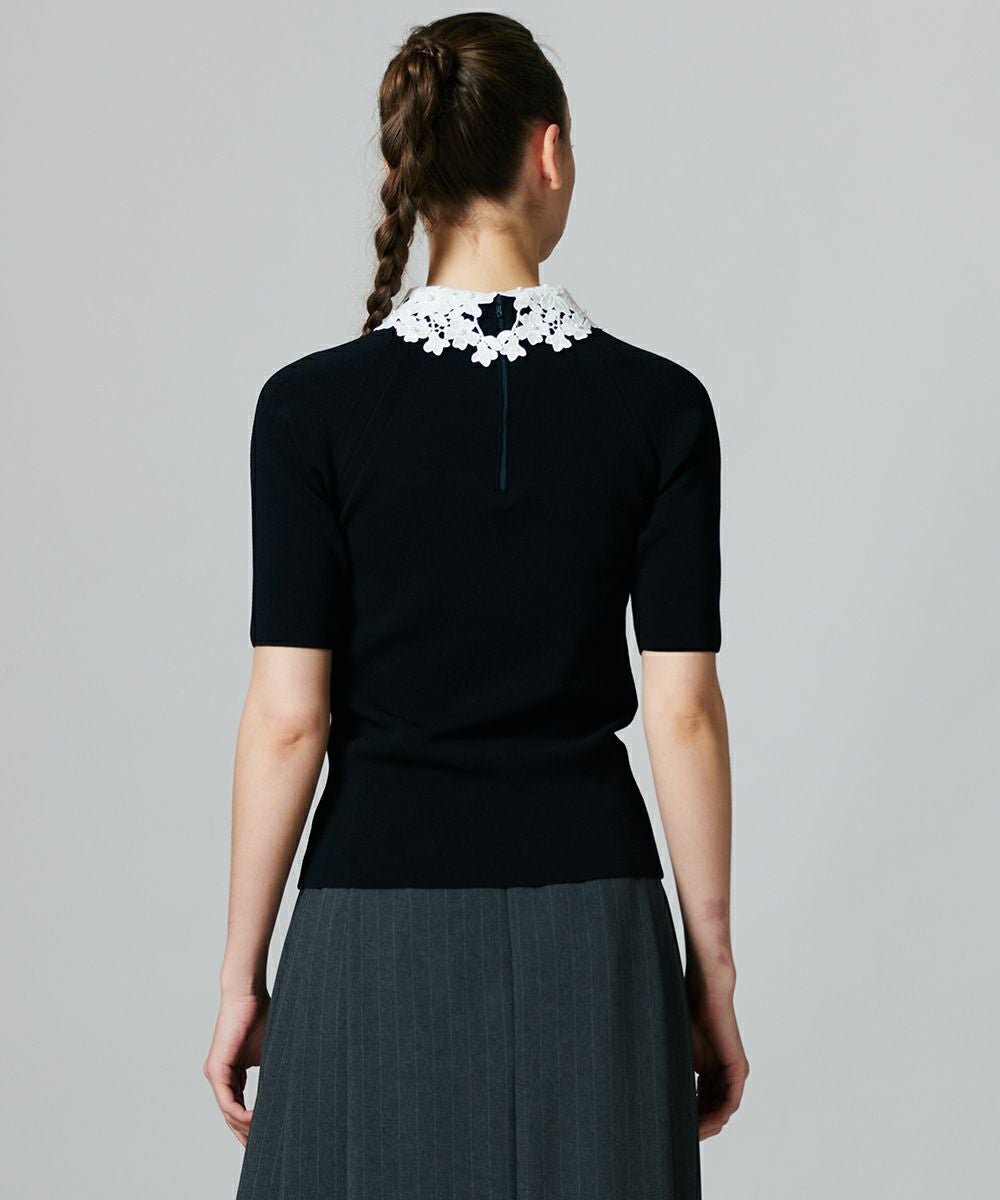 Sov. / パール刺繍ニットトップス TOPS Night STORE | ダブル