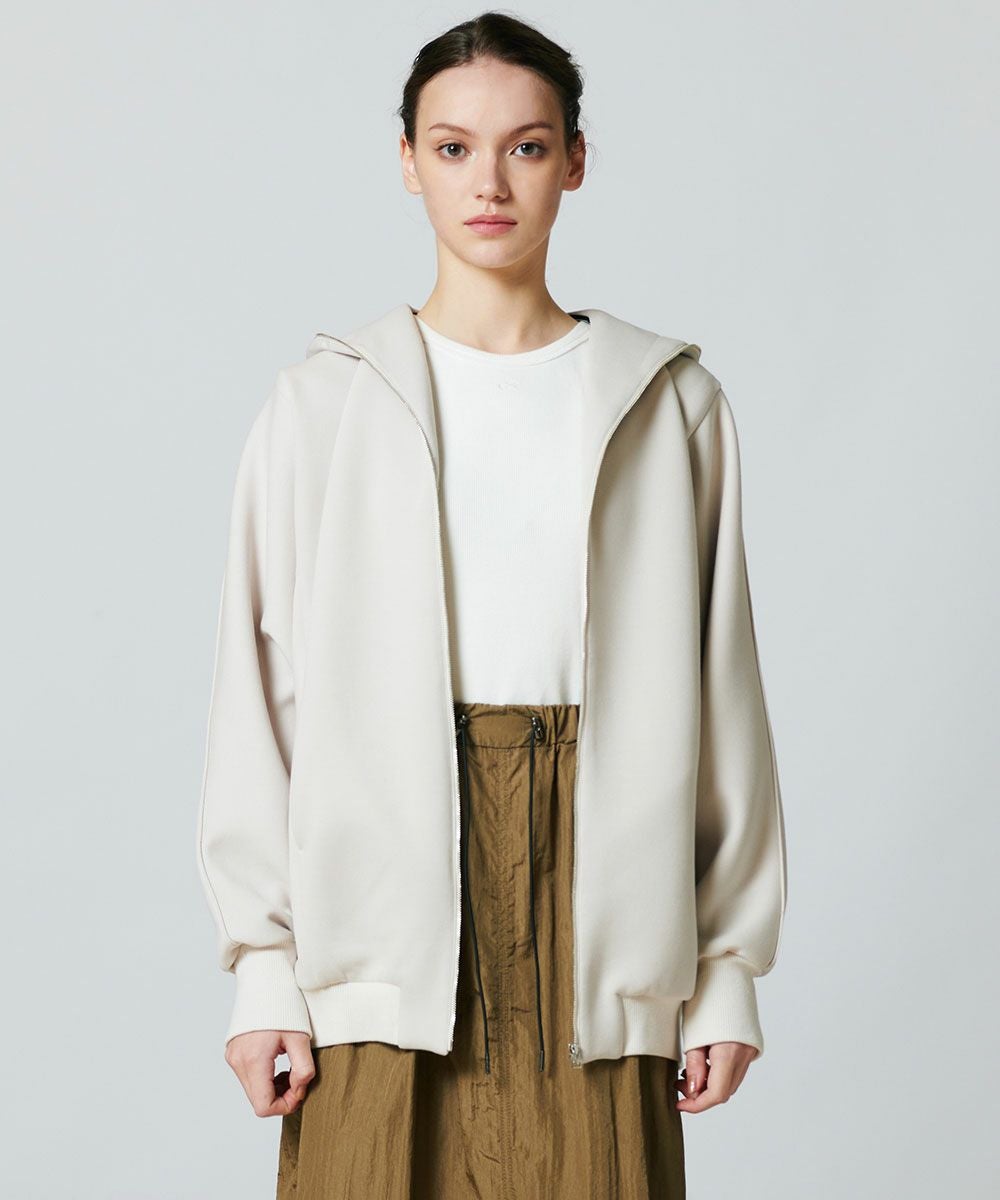 【美品】 ESSENTIAL ダブルスタンダード ロゴジップアップパーカー ESSENTIAL / ビッグシルエットパーカー ESSENTIAL Night STORE