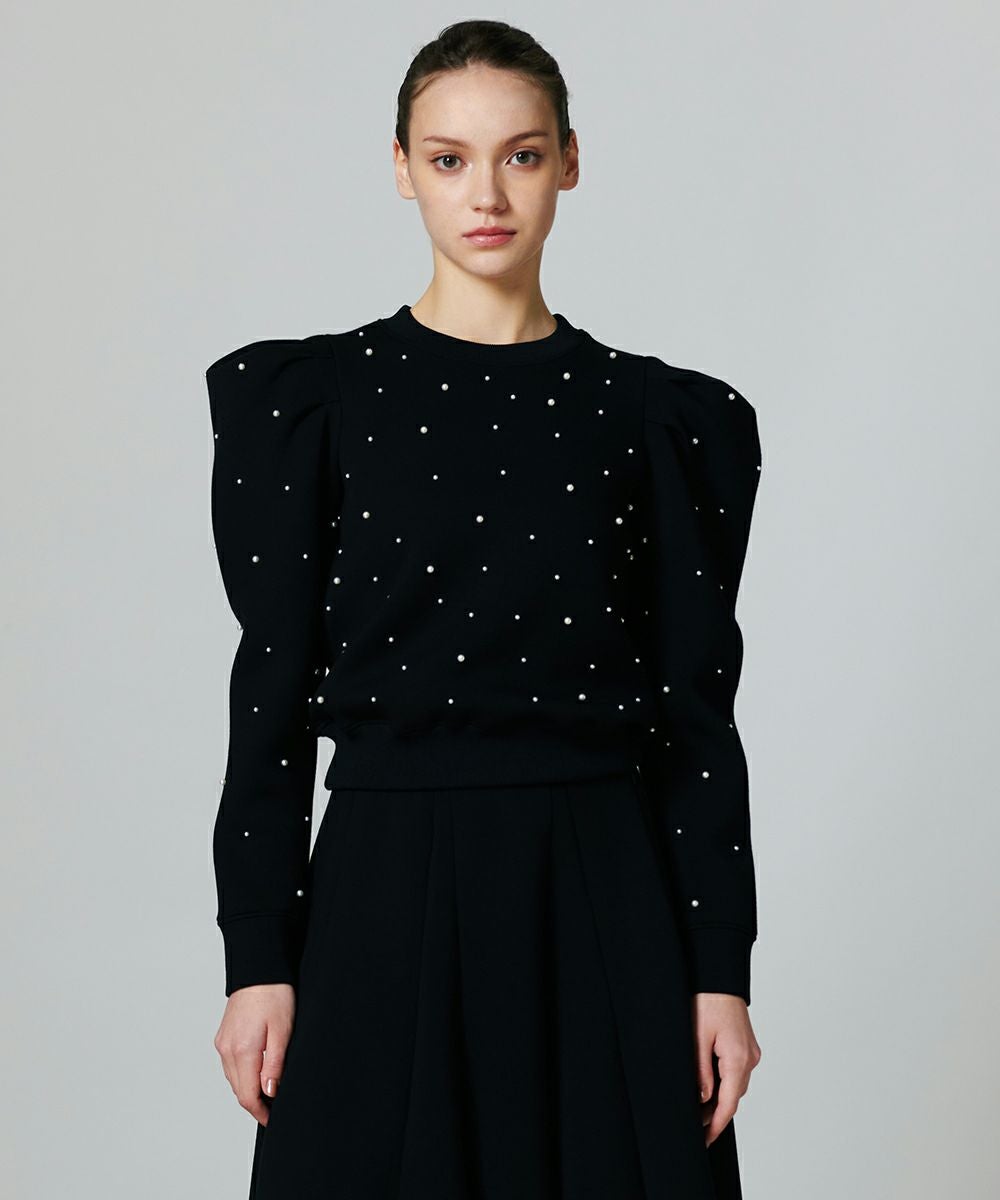 Sov. / パフスリーブパールニットプルオーバー TOPS Night STORE