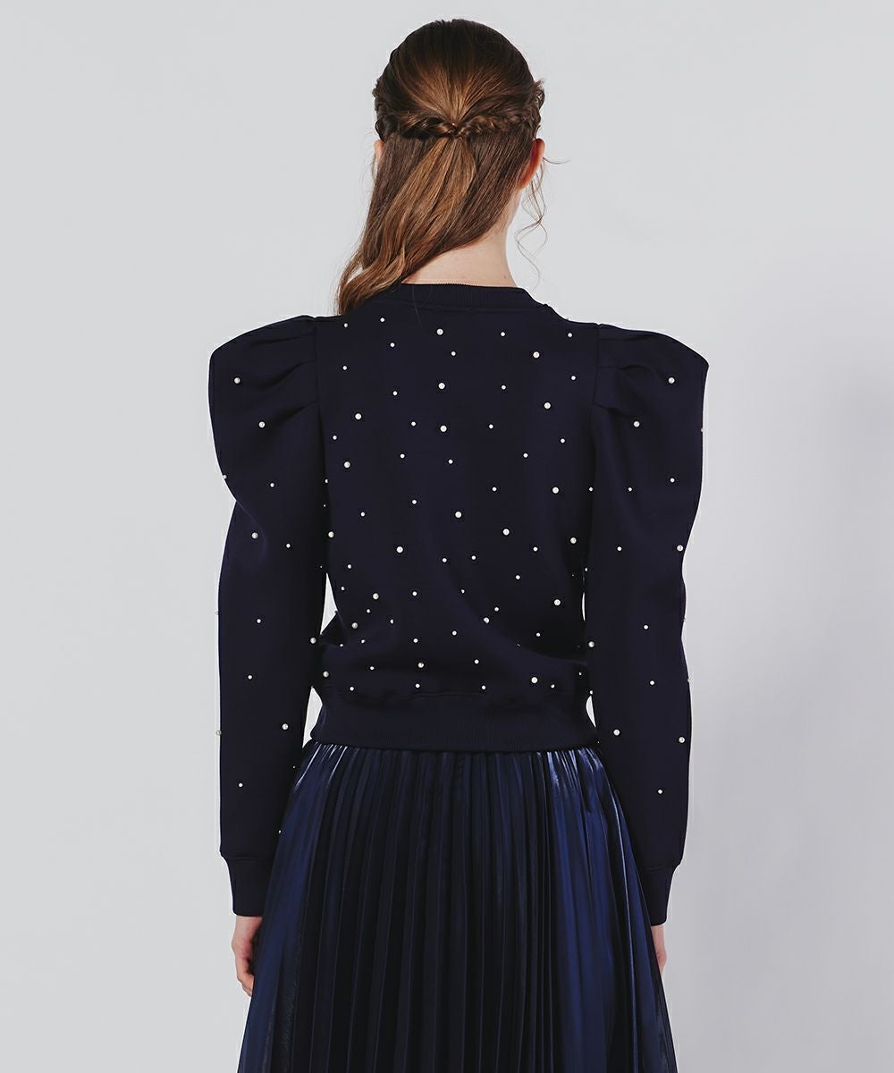 Sov. / パフスリーブパールニットプルオーバー TOPS Night STORE