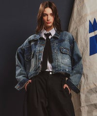 DSC / ショート丈デニムジャケット OUTERS Night STORE | ダブル 