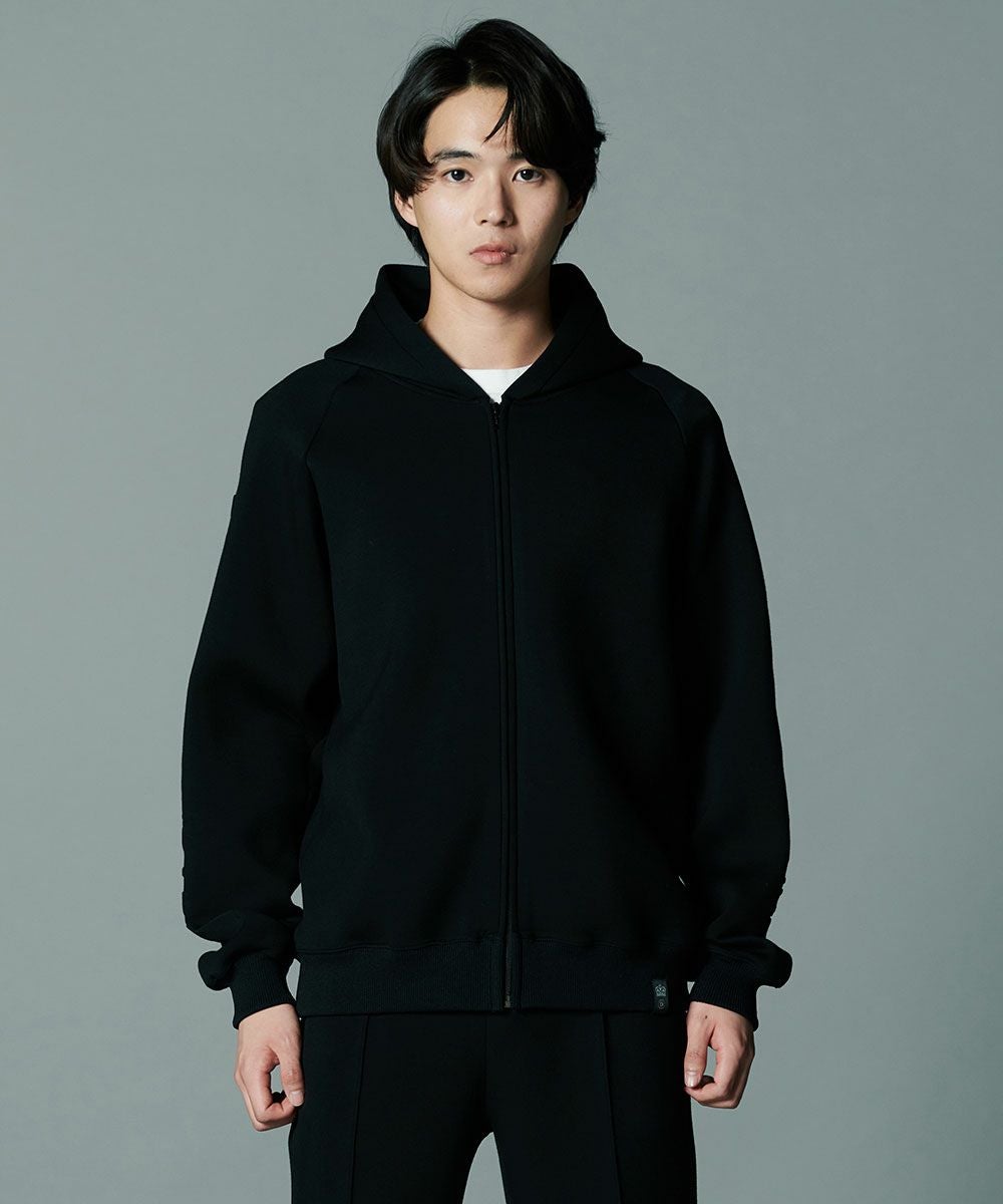 ddim ジップパーカー ブラック D/him ダンボールニットジップパーカー TOPS Night STORE | ダブル