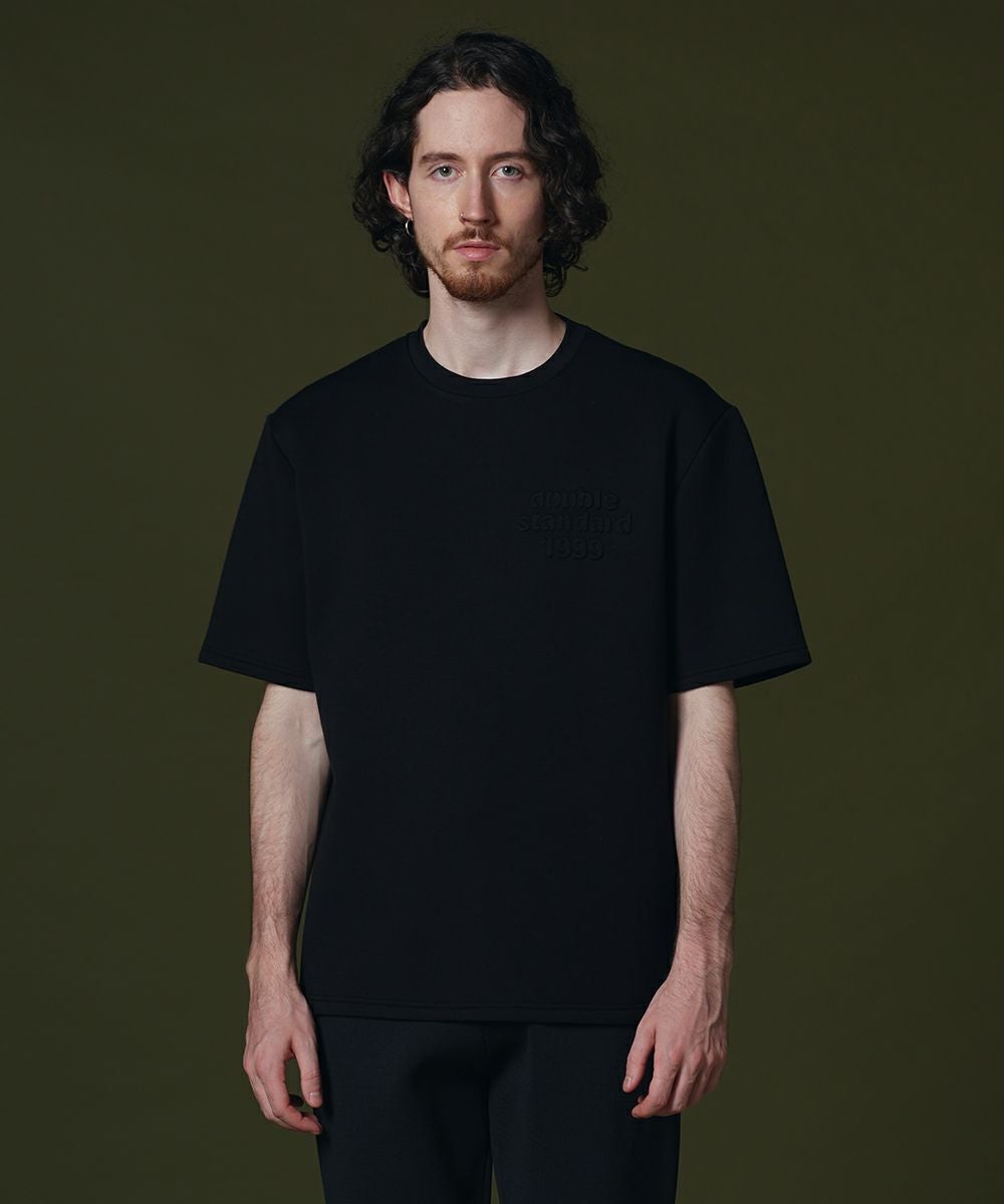 D/him エンボスロゴダンボールニットTシャツ TOPS Night STORE
