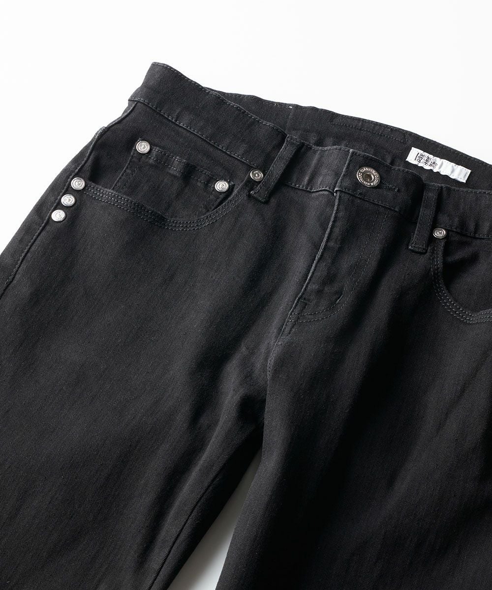 AKKO×DSC / サイドジップストレッチブラックデニムパンツ(WEB限定