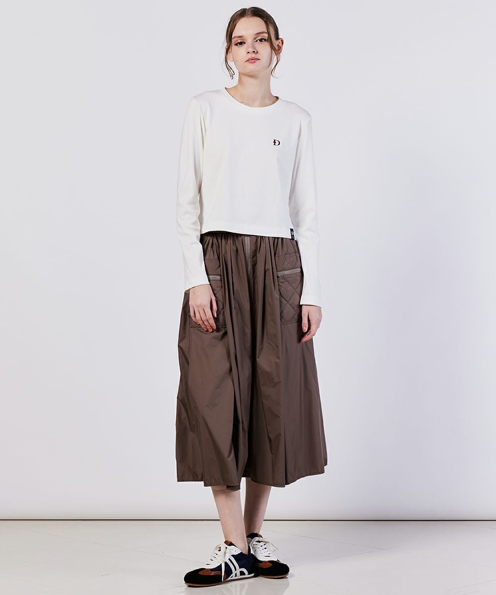 Double standard clothingボリュームボーダータックスカート 24 AW NEW ARRIVAL DSC ボリュームボーダータックスカート | select