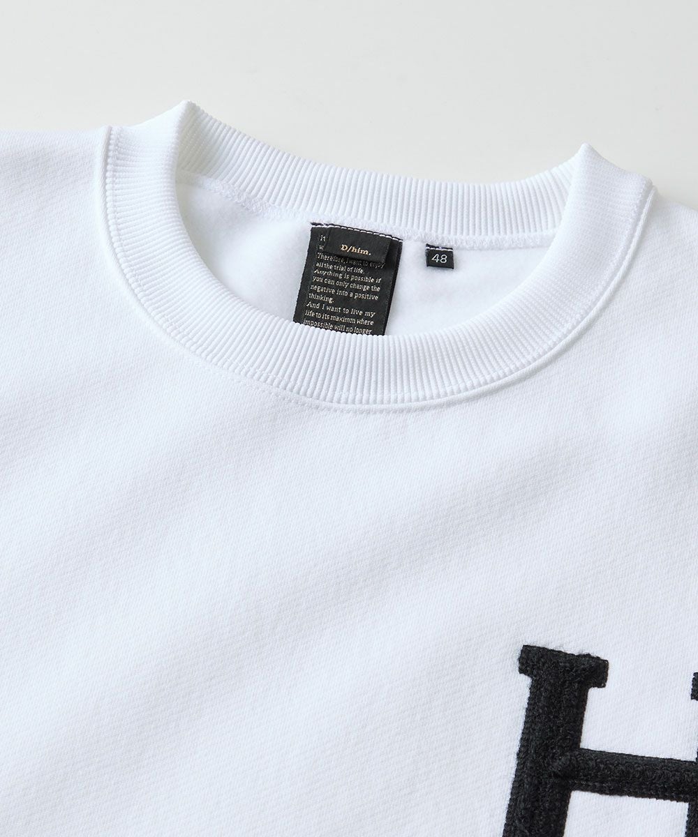 D/him H刺繍裏起毛トレーナー TOPS Night STORE | ダブルスタンダード