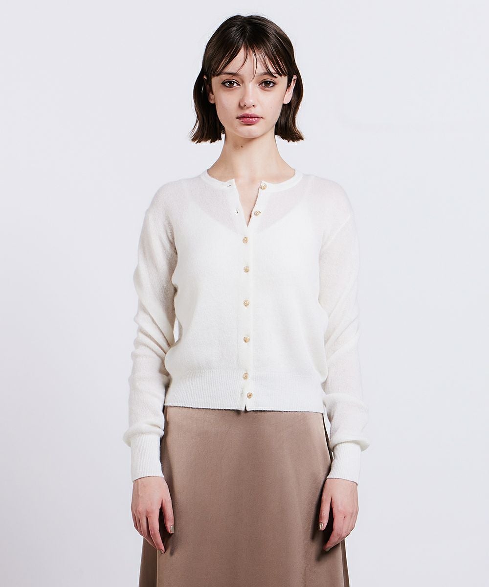 Sov. / モヘアクルーネックニットカーディガン(SALE) TOPS Night STORE