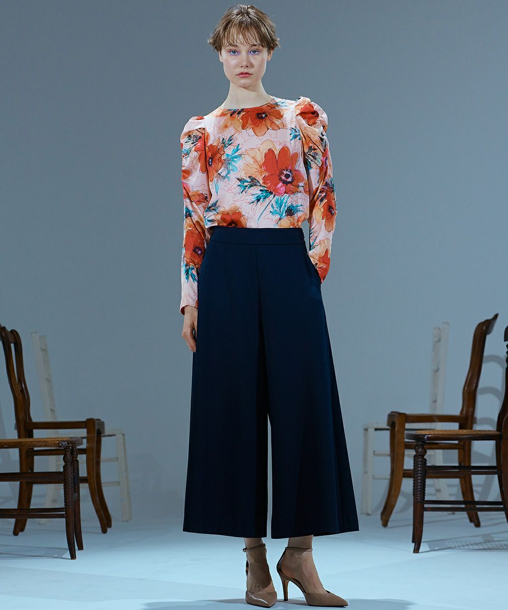 Sov. / フラワーサテンブラウス(SALE) TOPS Night STORE | ダブル