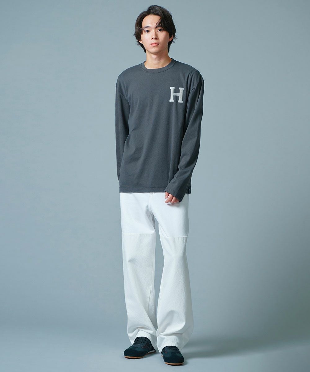 D/him H刺繍フライスロンT（WEB限定） TOPS Night STORE | ダブル
