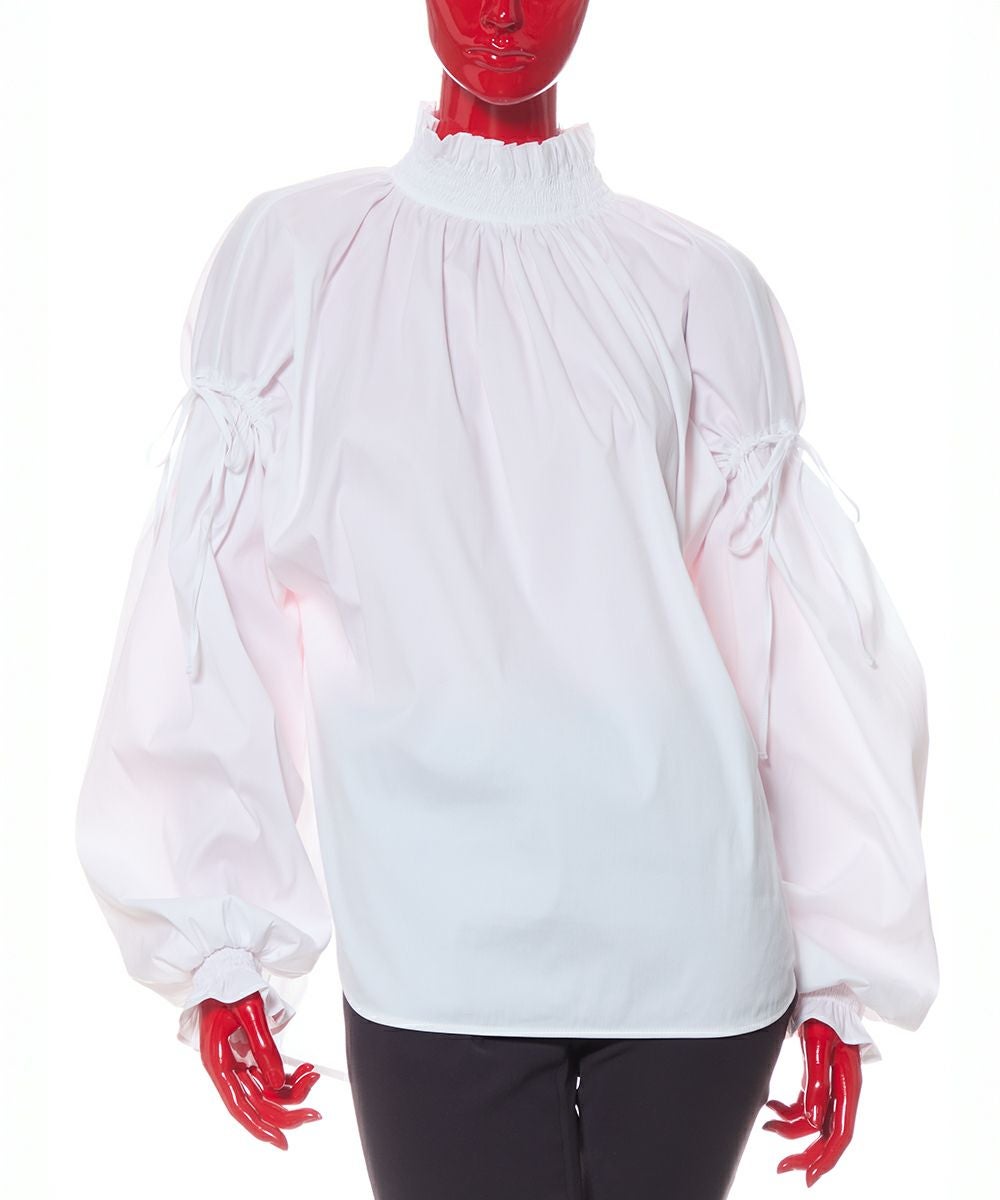 DSC / フリルネックリボンデザインブラウス（WEB限定） TOPS Night