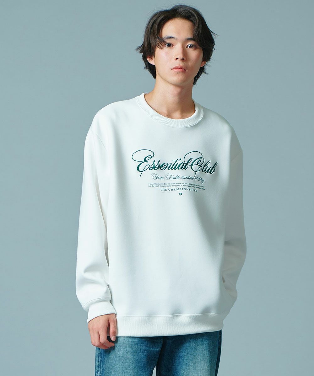 D/him ESSENTIAL 刺繍ダンボールニットプルオーバー TOPS Night STORE