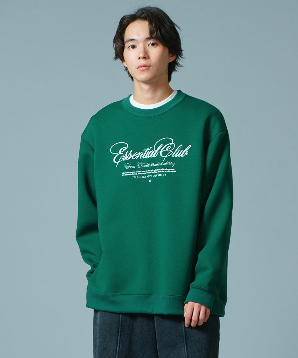 Y4027*ダブルスタンダードクロージング☆リブニット☆チュニック☆七分袖☆緑色 Green Parks（グリーンパークス） ニット セーター もちやわサイド