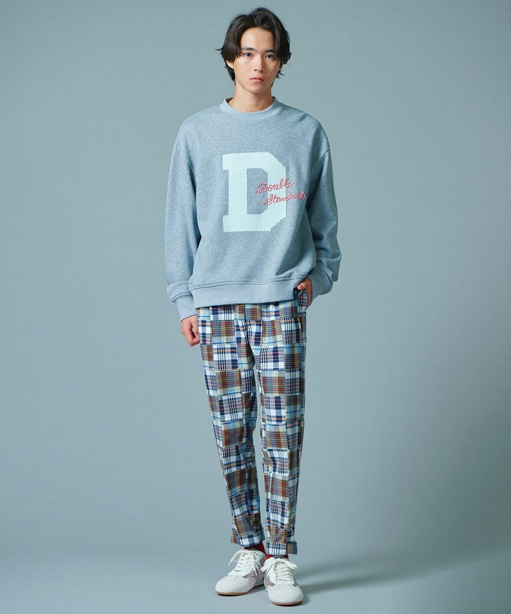 D/him Dロゴ刺繍コットン裏毛プルオーバー TOPS Night STORE | ダブル