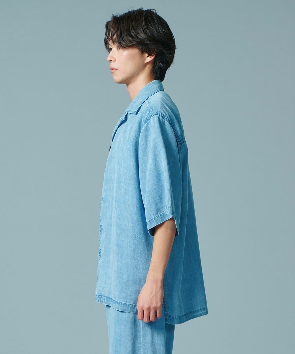 D/him テンセルデニムオープンカラーシャツ(SALE) TOPS Night STORE