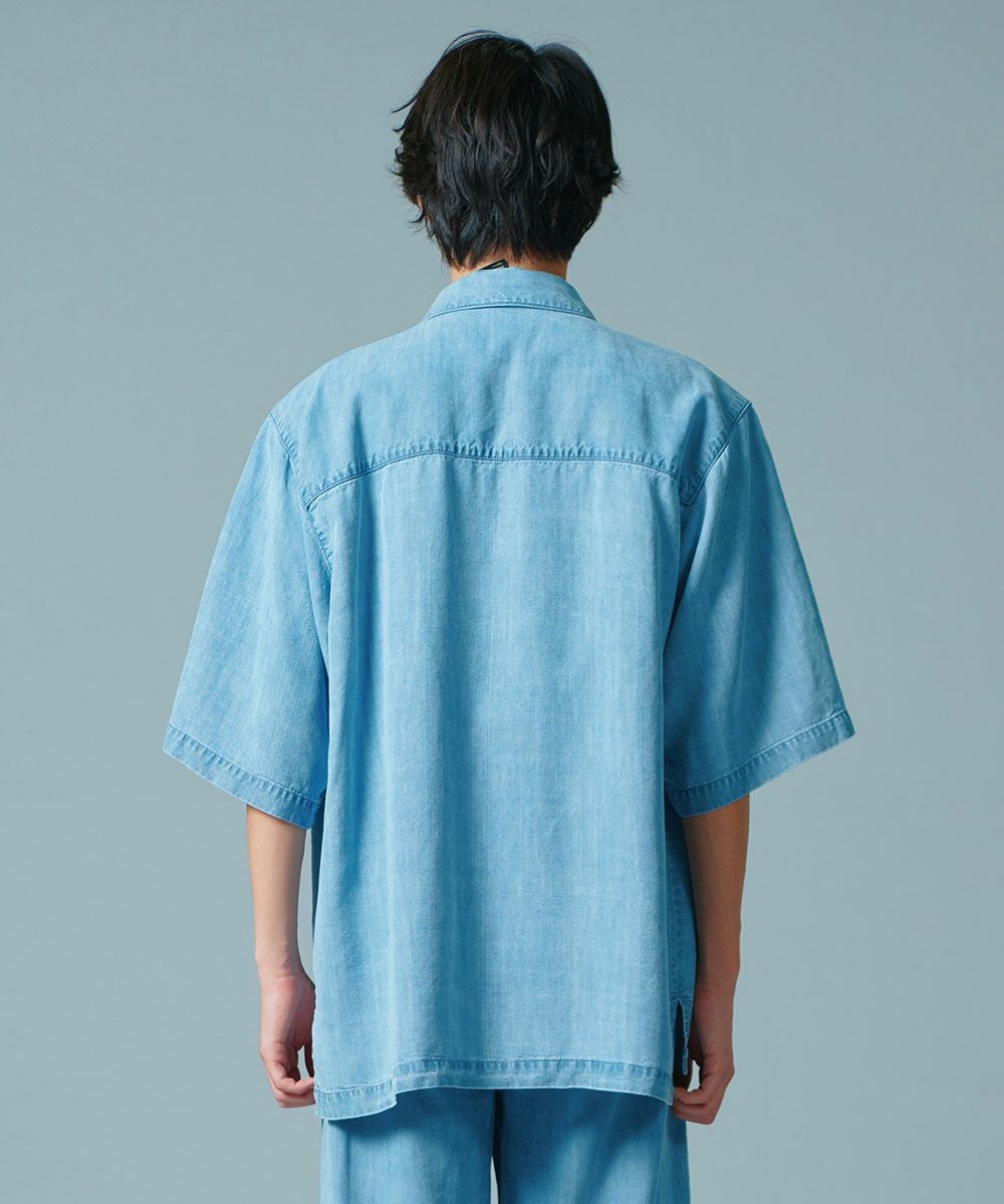 D/him テンセルデニムオープンカラーシャツ TOPS Night STORE | ダブル
