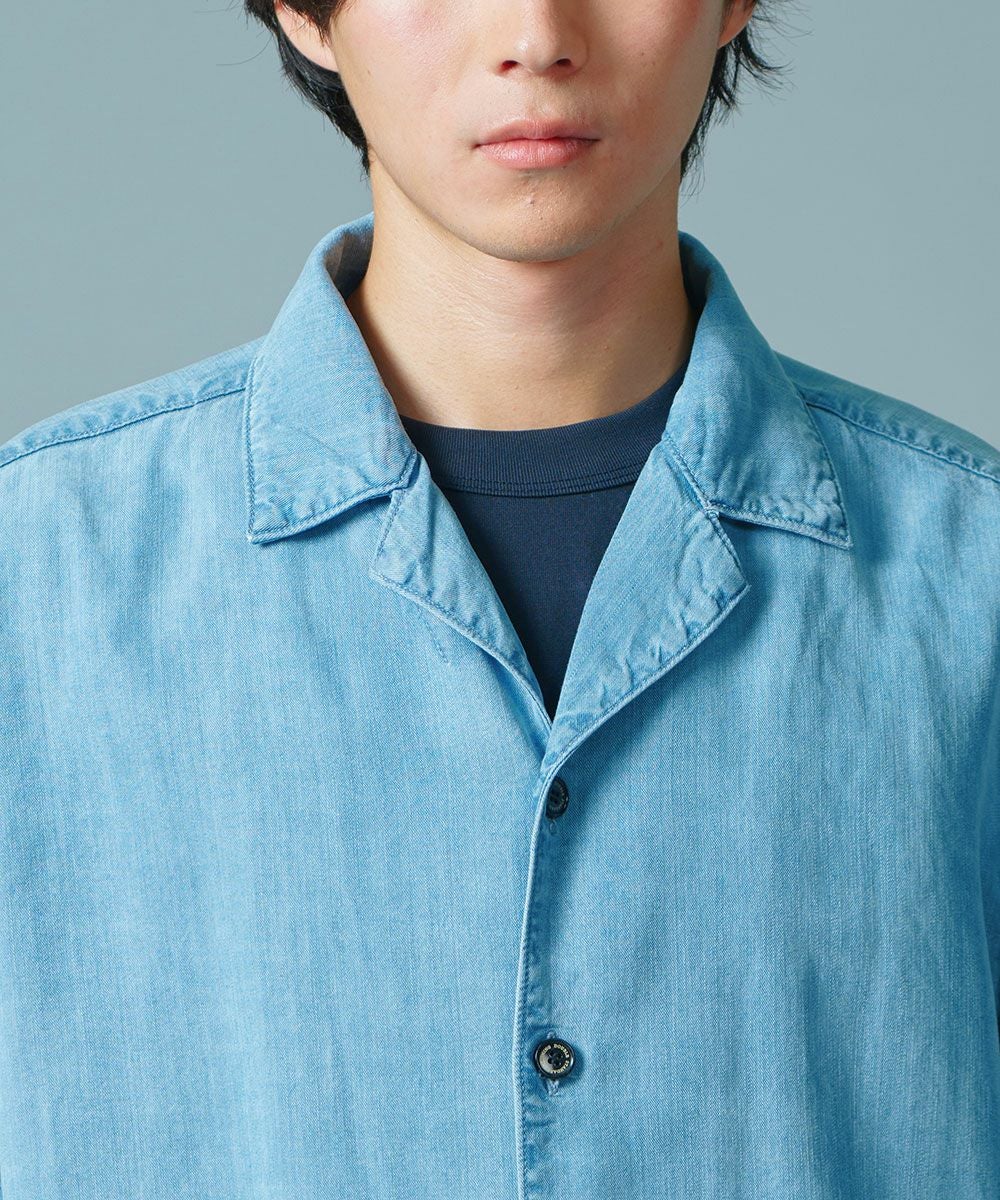 D/him テンセルデニムオープンカラーシャツ TOPS Night STORE | ダブル