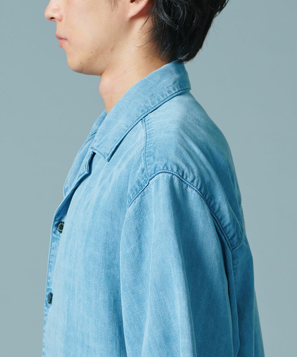 D/him テンセルデニムオープンカラーシャツ(SALE) TOPS Night STORE