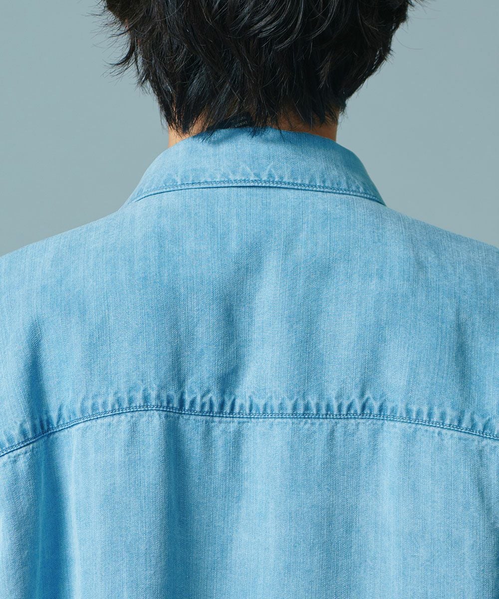 D/him テンセルデニムオープンカラーシャツ(SALE) TOPS Night STORE