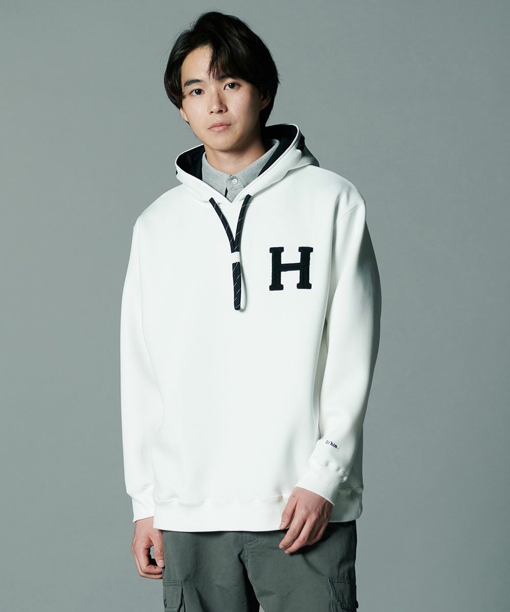 D/HIM H刺繍ダンボールニットパーカー　XL D/him H刺繍ダンボールニットパーカー TOPS Night STORE | ダブル