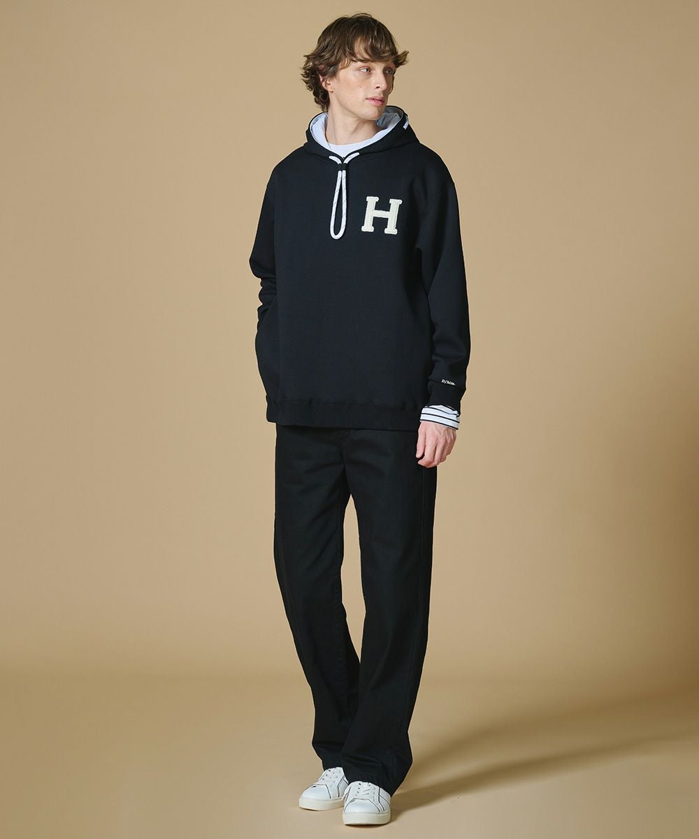 D/him H刺繍ダンボールニットパーカー TOPS Night STORE | ダブル