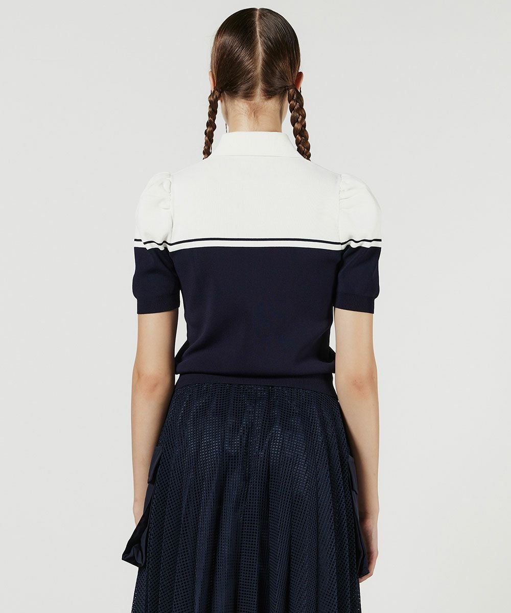 ESSENTIAL / パフスリーブニットポロ(SALE) TOPS Night STORE | ダブル
