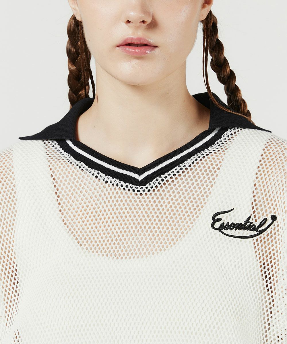 ESSENTIAL / メッシュスキッパープルオーバー(SALE) TOPS Night STORE