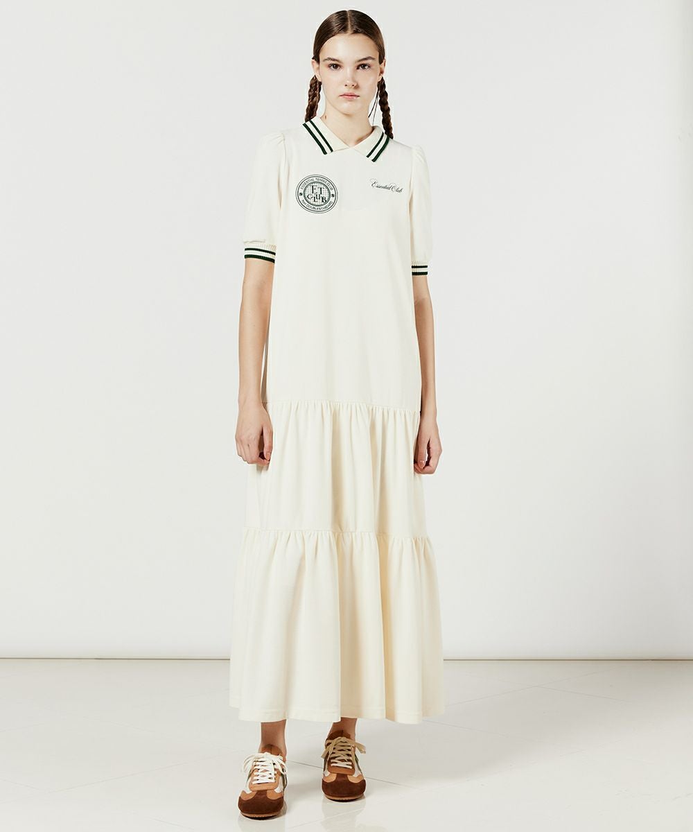 ESSENTIAL / カノコジャージティアードポロワンピース DRESS Night