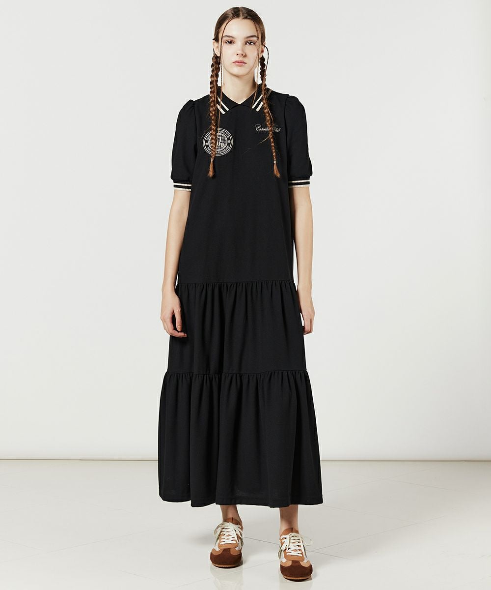 ESSENTIAL / カノコジャージティアードポロワンピース DRESS Night