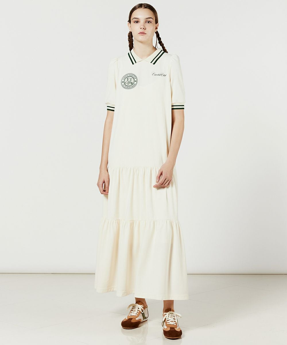ESSENTIAL / カノコジャージティアードポロワンピース DRESS Night