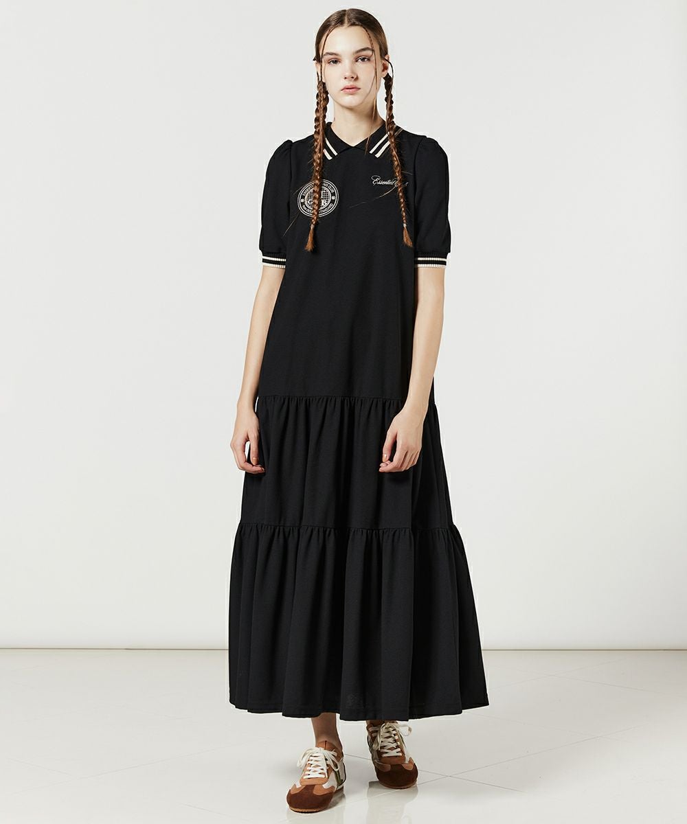 ESSENTIAL / カノコジャージティアードポロワンピース DRESS Night