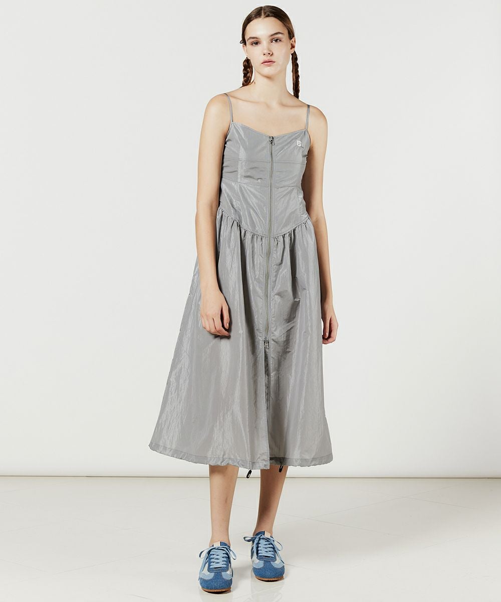 ESSENTIAL / シルキーシャンブレージップアップワンピース(SALE) DRESS