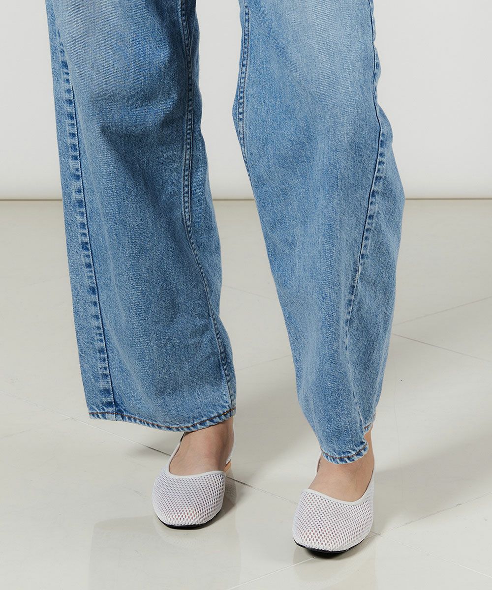 DSC / ウエストフリルワイドデニムパンツ BOTTOMS Night STORE