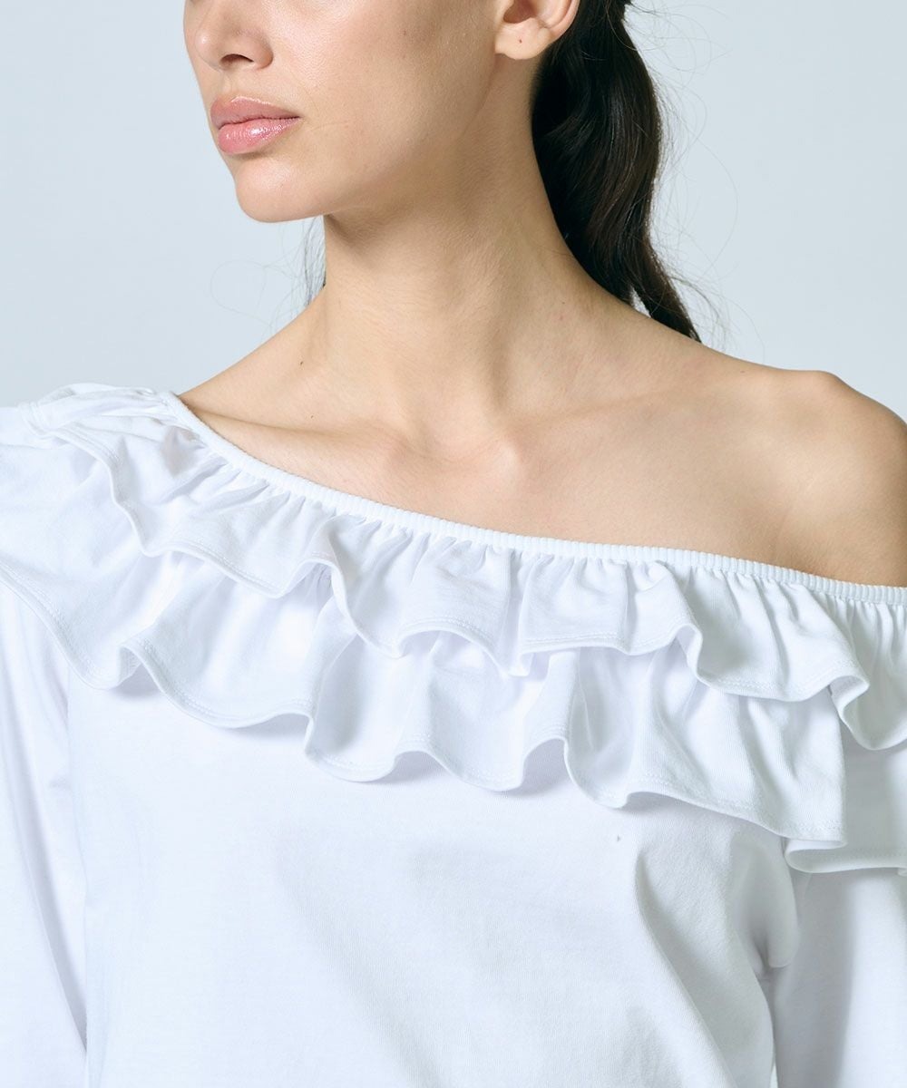 DSC / オフショルダーフリルトップス（WEB限定）(SALE) TOPS Night