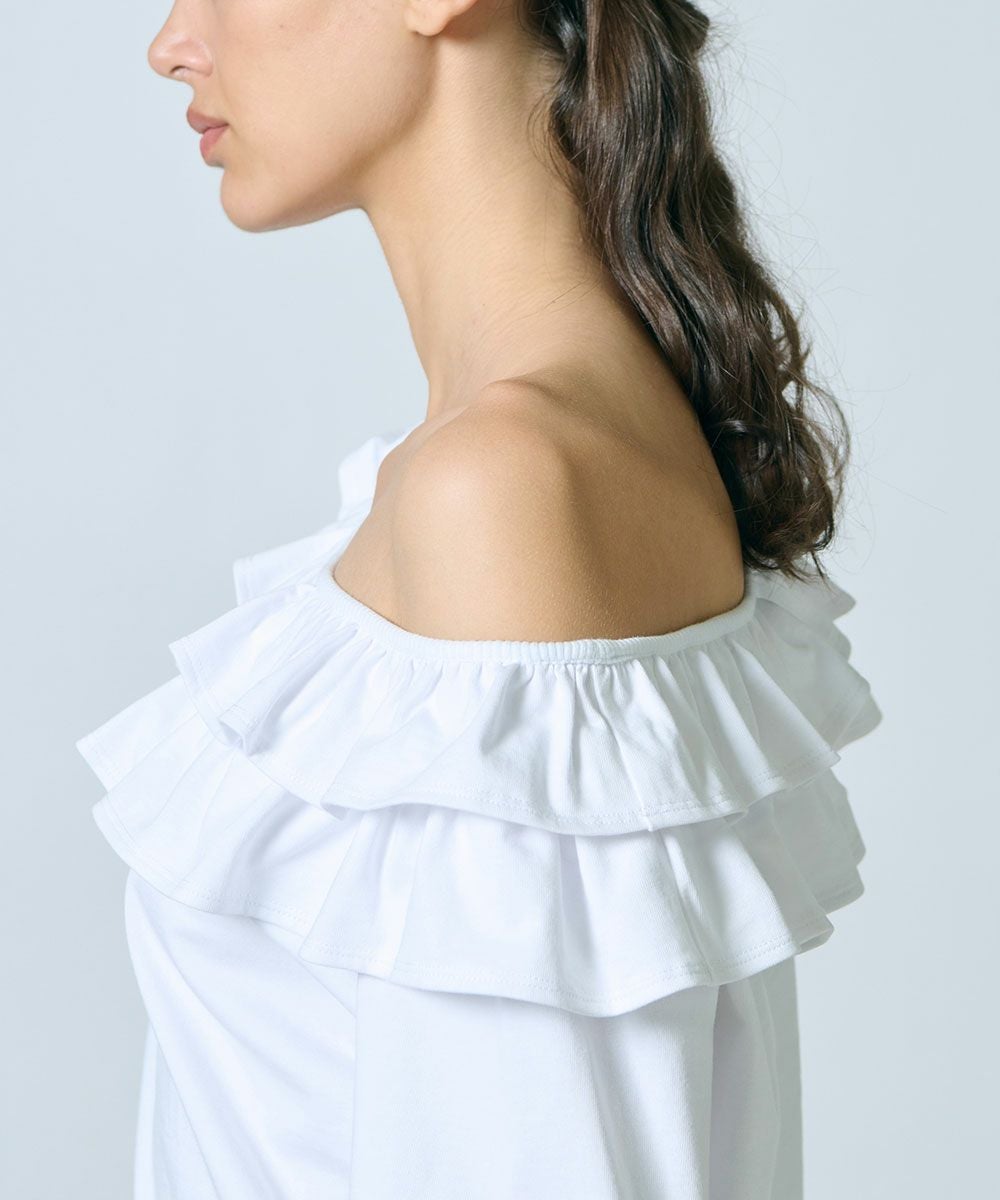 DSC / オフショルダーフリルトップス（WEB限定）(SALE) TOPS Night