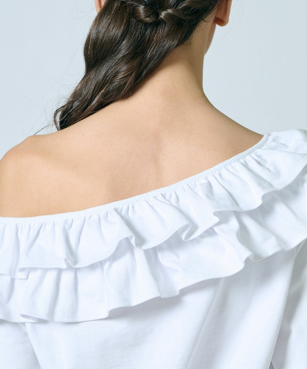 DSC / オフショルダーフリルトップス（WEB限定）(SALE) TOPS Night
